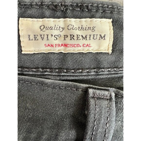 Levi’s Premium Stretch Slim Taper Jeans Black Big E 32x32 (Actual 30x29) USA - Picture 4 of 13